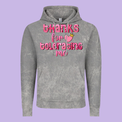Thanks For Tolerating Me Valentine's Day Vintage Hoodie Designed By Fadigitalartstudio