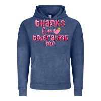 Vintage Denim Thanks for tolerating me Valentine's Day Vintage Hoodie - FaDigitalArtStudio