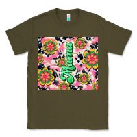 Army Green mama with hippie daisies Classic Tee - TumblerDesignByShophia