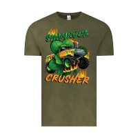 Vintage Olive Shamrock crusher St. Patrick's Day Vintage Tee - CowGirlArtShop