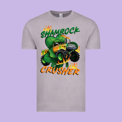 Shamrock Crusher St. Patrick's Day Vintage Tee Designed By Cowgirlartshop