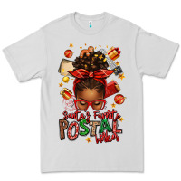 Dove Grey santas favorite postal worker afro messy bun Premium Tee - texasbilliewilder