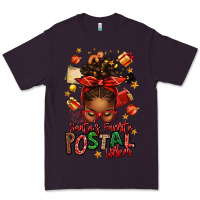 Plum santas favorite postal worker afro messy bun Premium Tee - texasbilliewilder