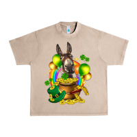 French Oak St. Patrick's Donkey with balloon Urban Heavy Tee - HowdyJamesFarm