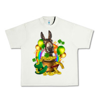 Pistachio St. Patrick's Donkey with balloon Urban Heavy Tee - HowdyJamesFarm