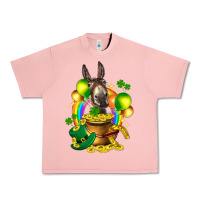 Salmon St. Patrick's Donkey with balloon Urban Heavy Tee - HowdyJamesFarm