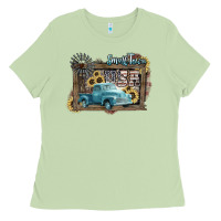 Matcha Small town USA truck 4th of july Ladies Tee - HowdyJamesFarm