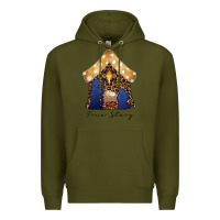 Army Green True Story Black Premium Hoodie - CowhideDigitalArt