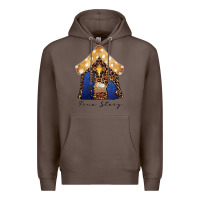 Coffee True Story Black Premium Hoodie - CowhideDigitalArt