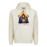 Oatmeal Heather True Story Black Premium Hoodie - CowhideDigitalArt