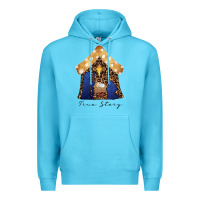 Ocean Blue True Story Black Premium Hoodie - CowhideDigitalArt
