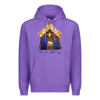 Purple True Story Black Premium Hoodie - CowhideDigitalArt