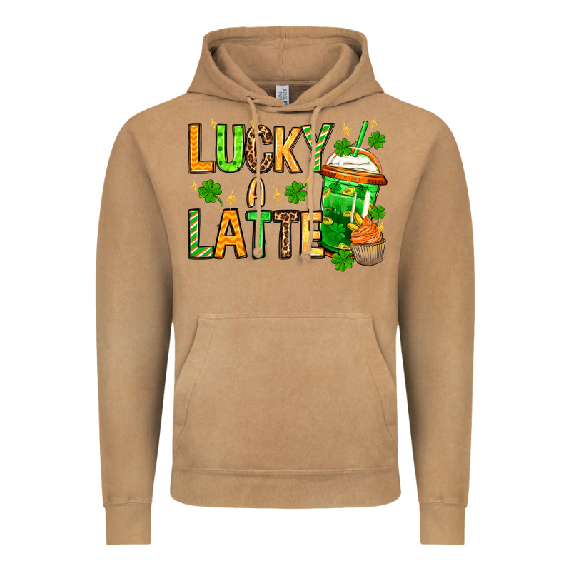St. Patrick's Lucky A Latte Vintage Hoodie by OliviaCreatesArt | Teevron