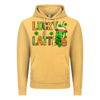 Vintage Mustard St. Patrick's Lucky a latte Vintage Hoodie - OliviaCreatesArt
