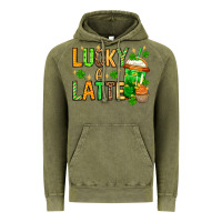 Vintage Olive St. Patrick's Lucky a latte Vintage Hoodie - OliviaCreatesArt