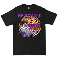 Black Nightmare before the coffee halloween Premium Tee - NancyCooperArtShop