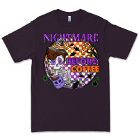 Plum Nightmare before the coffee halloween Premium Tee - NancyCooperArtShop