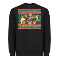 Black mexican tequila skull roses cactus sombrero Heavyweight Sweatshirt - Artiststas