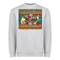 Heather Grey mexican tequila skull roses cactus sombrero Heavyweight Sweatshirt - Artiststas
