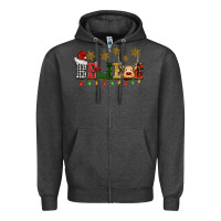 Charcoal Heather christmas believe Zipper Hoodie - BarkalooDesign