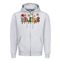 Heather Grey christmas believe Zipper Hoodie - BarkalooDesign