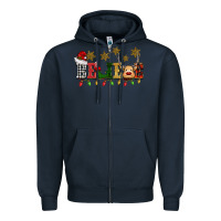 Navy christmas believe Zipper Hoodie - BarkalooDesign