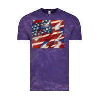 Cloud Purple American flag glitter 4th of july Vintage Tee - CowGirlArtShop