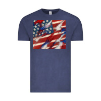 Vintage Denim American flag glitter 4th of july Vintage Tee - CowGirlArtShop