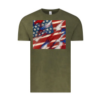American Flag Glitter 4th Of July Vintage Tee | Teevron