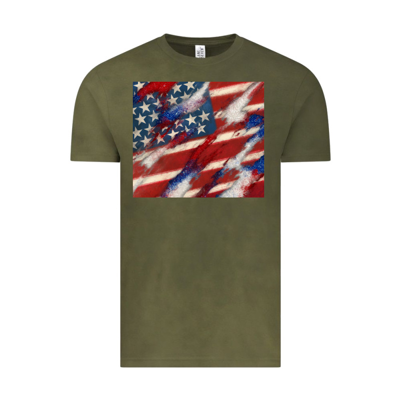American Flag Glitter 4th Of July Vintage Tee by CowGirlArtShop | Teevron