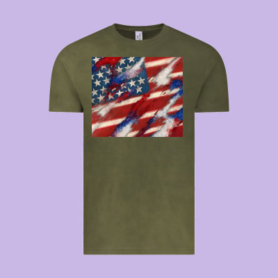 American Flag Glitter 4th Of July Vintage Tee Designed By Cowgirlartshop