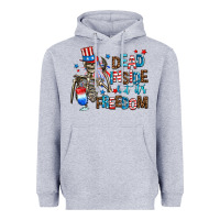 Heather Grey dead inside but its freedom Heavyweight Hoodie - AdoDesignShop
