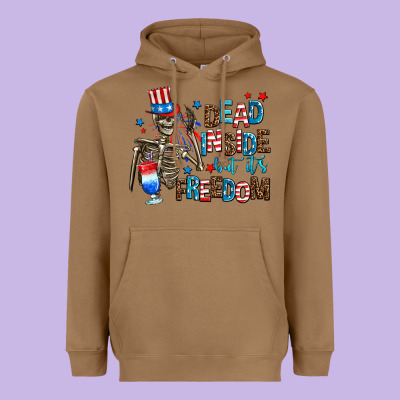 Dead Inside But Its Freedom Heavyweight Hoodie Designed By Adodesignshop
