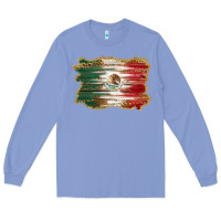 Colony Blue mexican flag with leopard Long Sleeve Tee - RanaPortraitStore