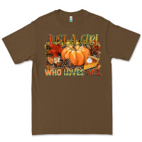 Cacao Just a girl who loves Fall Premium Tee - NancyCooperArtShop