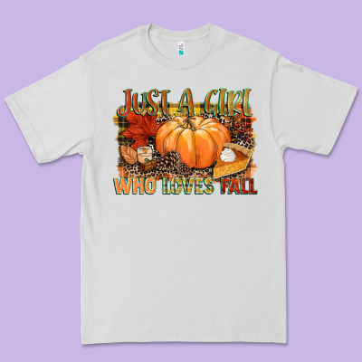 Just A Girl Who Loves Fall Premium Tee Designed By Nancycooperartshop