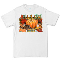 White Just a girl who loves Fall Premium Tee - NancyCooperArtShop