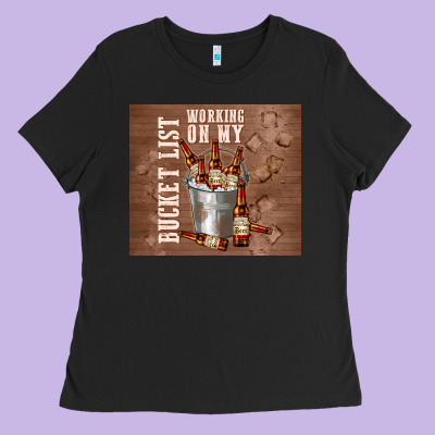Working On My Bucket List Ladies Tee Designed By Tumblerdesignbyshophia