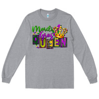 Heather Grey mardi gras queen Long Sleeve Tee - FaDigitalArtStudio