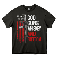 Asphalt God Guns Whiskey Freedom - Pro Gun American Flag Guns Arts Characters Heavy Core Tee - maiPhamDesign