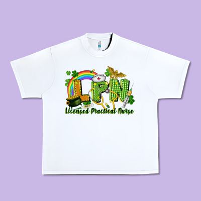 Lpn Licensed Practical Nurse St. Patrick's Day Urban Heavy Tee Designed By Cowgirlartshop