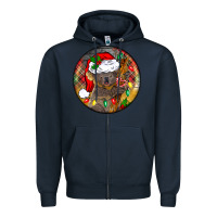 Navy Christmas koala Zipper Hoodie - BarkalooDesign