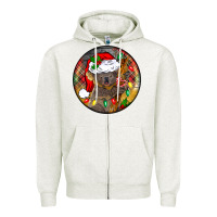 Oatmeal Heather Christmas koala Zipper Hoodie - BarkalooDesign