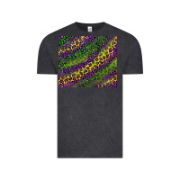 Vintage Black mardi gras leopard background Vintage Tee - RanaPortraitStore