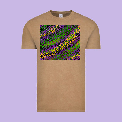 Mardi Gras Leopard Background Vintage Tee Designed By Ranaportraitstore