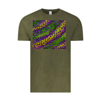 Vintage Olive mardi gras leopard background Vintage Tee - RanaPortraitStore