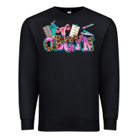 Black obgyn Premium Sweatshirt - AdoDesignShop
