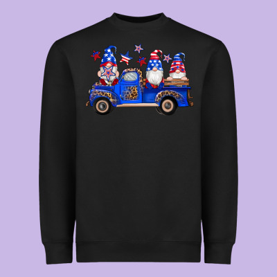 American Flag Gnomes Truck Heavyweight Sweatshirt Designed By Artiststas