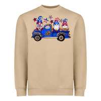 Mushroom american flag gnomes truck Heavyweight Sweatshirt - Artiststas