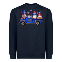 Navy american flag gnomes truck Heavyweight Sweatshirt - Artiststas